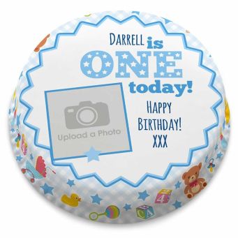 Blue 1st Birthday Cake