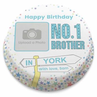 No.1 Brother Photo Cake
