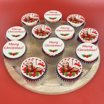 12 Candy Stripes Cupcakes