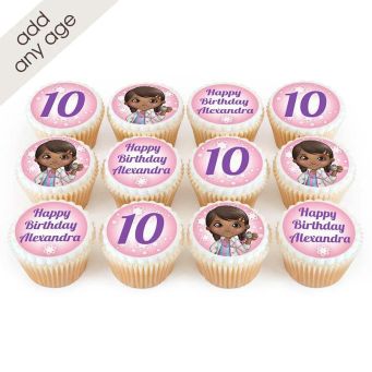 12 Pink Doctor Cupcakes
