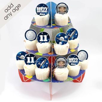 12 Space Cupcakes Tower