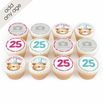 12 Ted Number Cupcakes