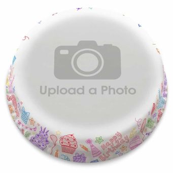 Birthday Doodles Full Photo Cake