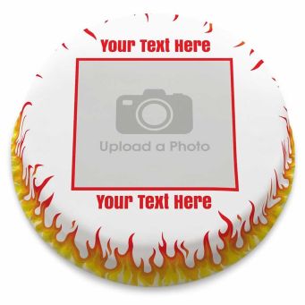 Flames Photo Cake
