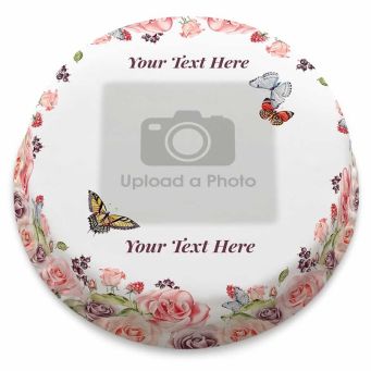 Traditional Floral Photo Cake
