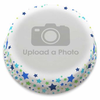 Blue Stars Full Photo Cake