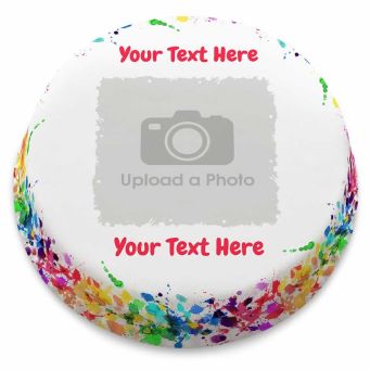 Paint Splats Photo Cake