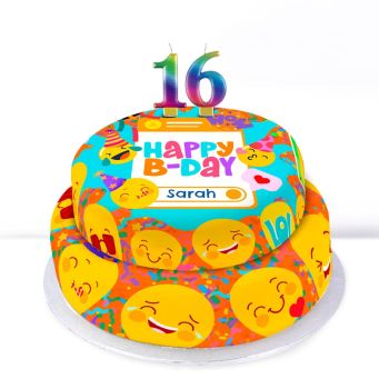 16th Birthday Emoji Cake