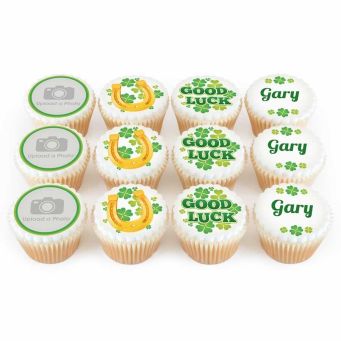 12 Golden Horseshoe Cupcakes