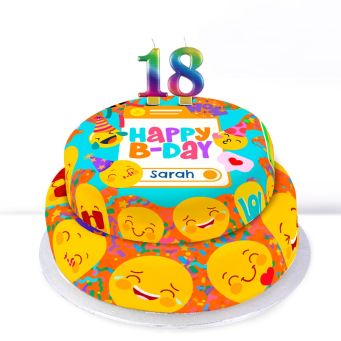 18th Birthday Emoji Cake