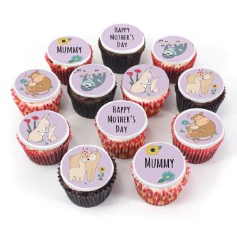 12 Floral Nan Cupcakes