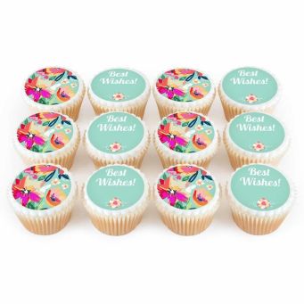12 Floral Eid Cupcakes