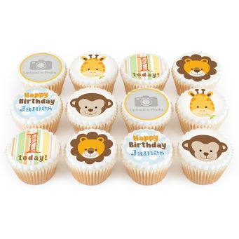 12 Jungle Photo Cupcakes