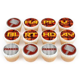 12 Thor Cupcakes