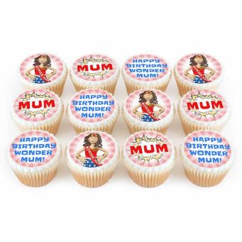 12 Superhero Mum Cupcakes