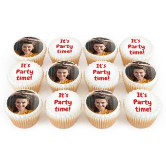 1 Photo And 1 Text On 6 Cupcakes