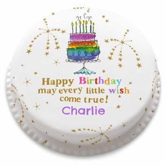 Rainbow Confetti Cake