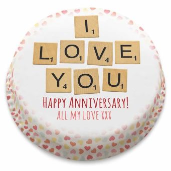 Anniversary Scrabble Cake