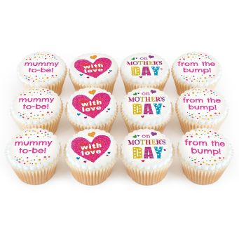 12 Colourful Mum Cupcakes