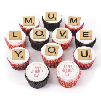 12 Love you Mum Cupcakes
