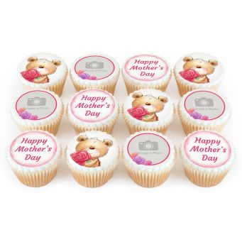 12 Ted Rose Cupcakes