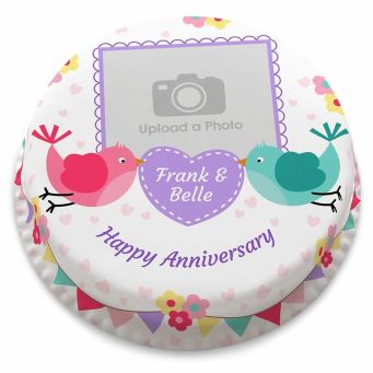 Pastel Love Birds Cake