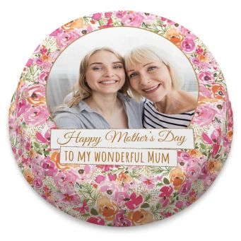 Watercolour Flowers Photo Frame Cake