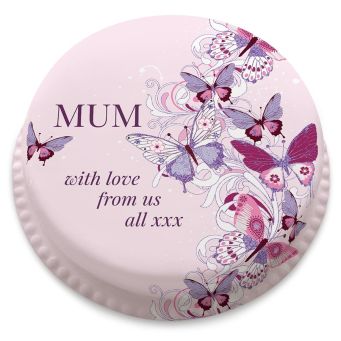 Modern Purple Butterfly Cake