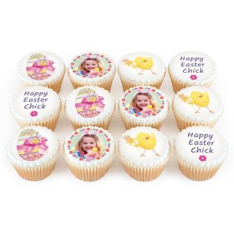 12 Watercolour Egg Cupcakes