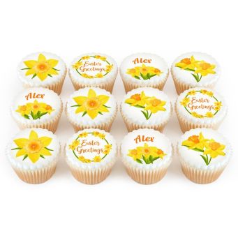 12 Daffodils Cupcakes