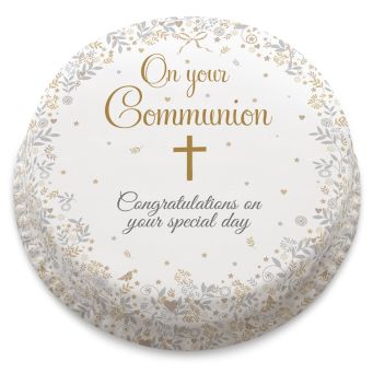 Silver Pattern Communion Cake
