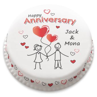 Anniversary Stickmen Cake