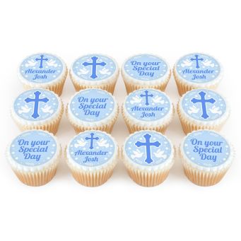 12 Blue Dove Cupcakes