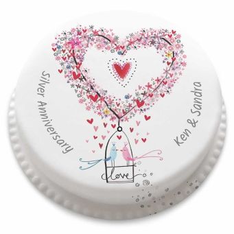 25th Wedding Anniversary Cake 