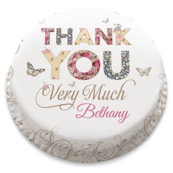 Classic Floral Thank You Cake