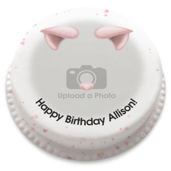 Cute Pig Filter Photo Cake