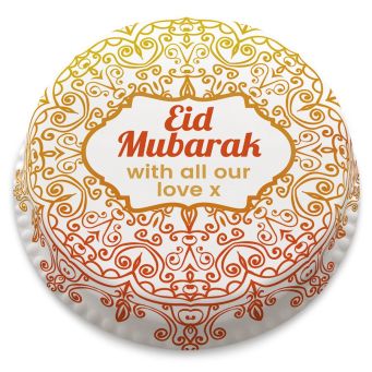 Gold and Red Pattern Cake