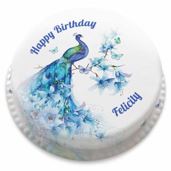 Pretty Peacock Cake