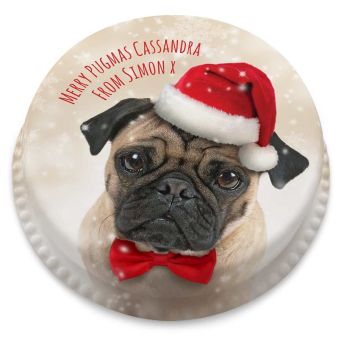 Christmas Pug Cake