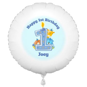 1st Birthday Boy Animal Balloon