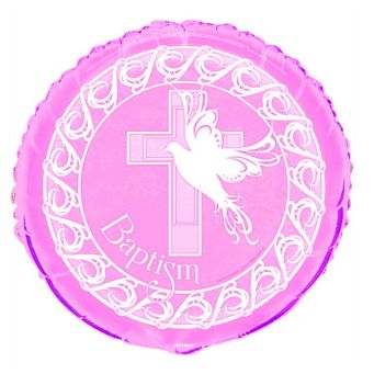 Pink Baptism Balloon