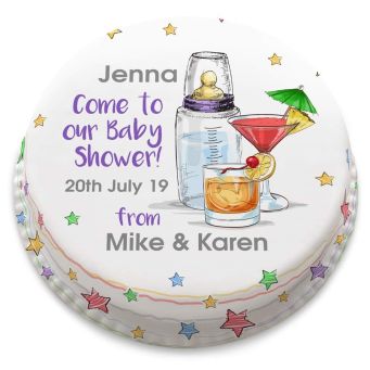 Baby Shower Cocktails Cake