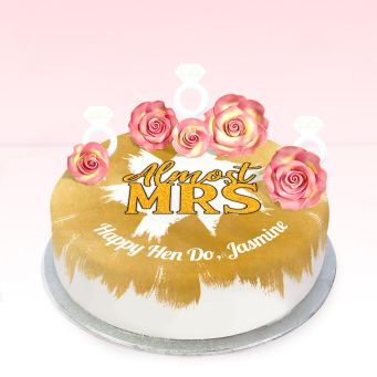 Gold Foil Hen Party Cake 