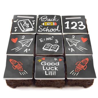 Good Luck Chalkboard Brownies 