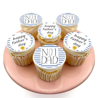 12 Blue No.1 Cupcakes