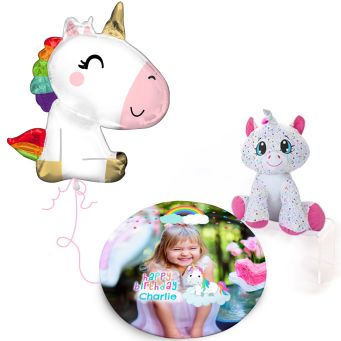 Rainbow Unicorn Plush Gift Set