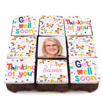 Get Well Photo Brownies