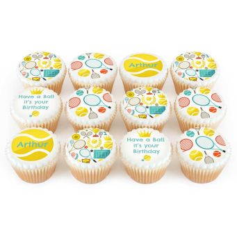 12 Tennis Icon Cupcakes