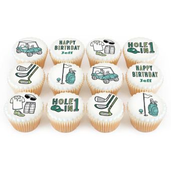 12 Golf Icon Cupcakes