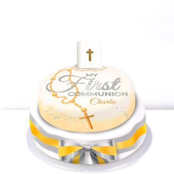 Tiered holy communion cake